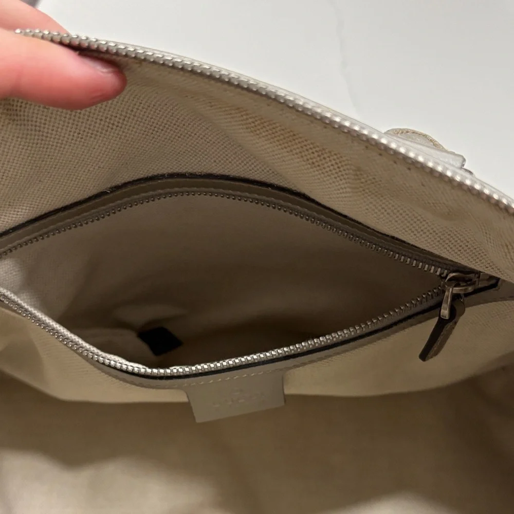 Gucci Silver GG Coated Canvas Joy Boston Bag - Picture 6 of 8